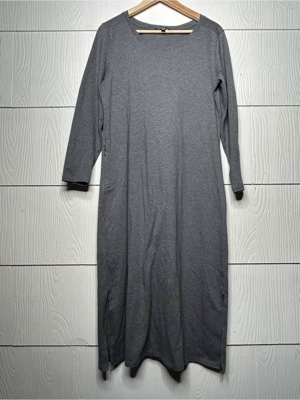 Toad&Co Charcoal Gray Long Sleeve Midi Dress